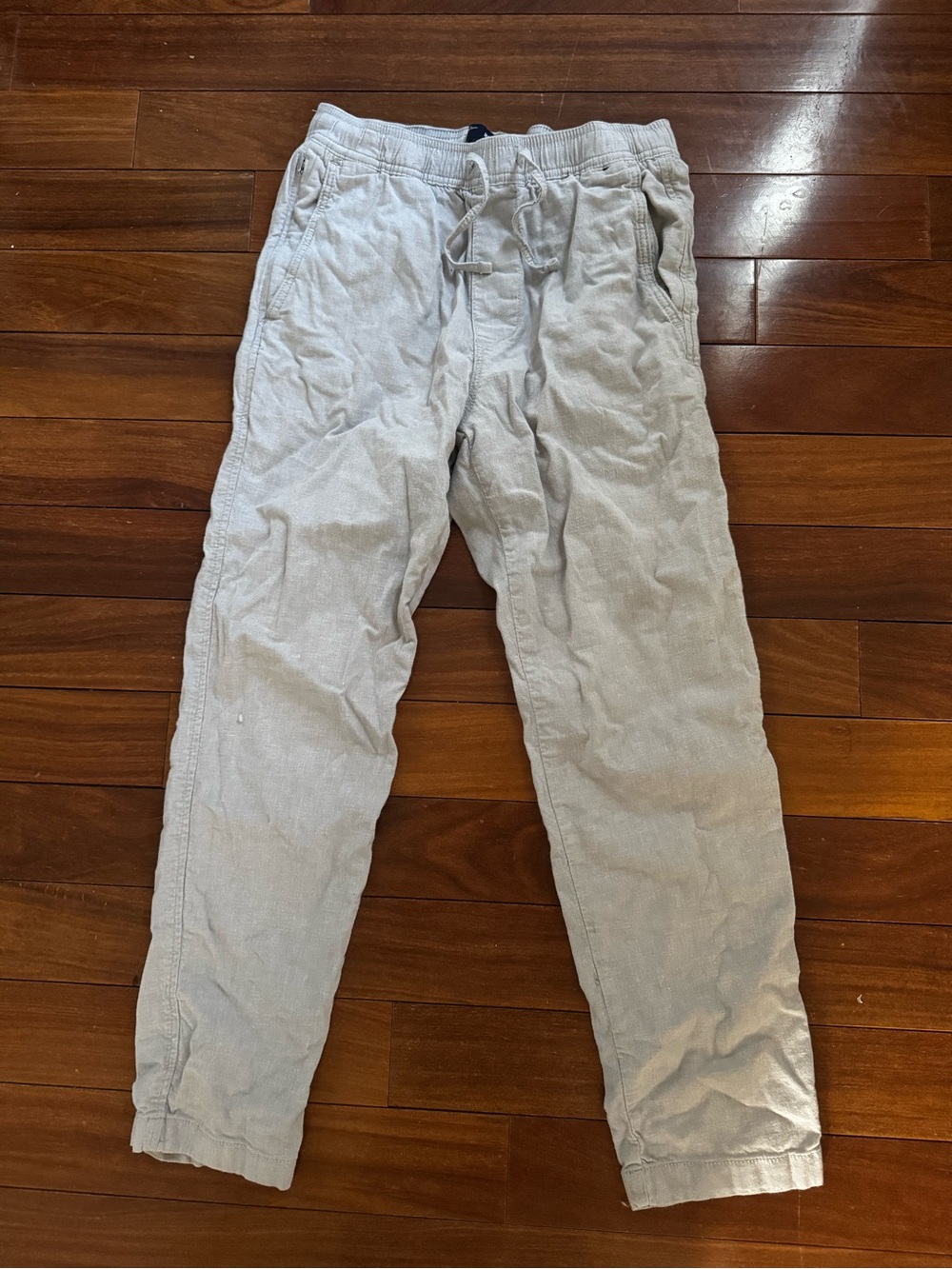 Hollister Light Gray Drawstring Joggers